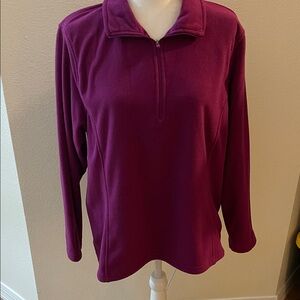 Women's Magenta Quarter-Zip Fleece Top